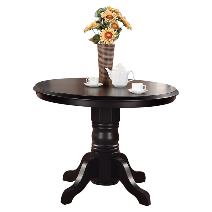 August Grove® Standridge 42'' Solid Wood Pedestal Dining Table